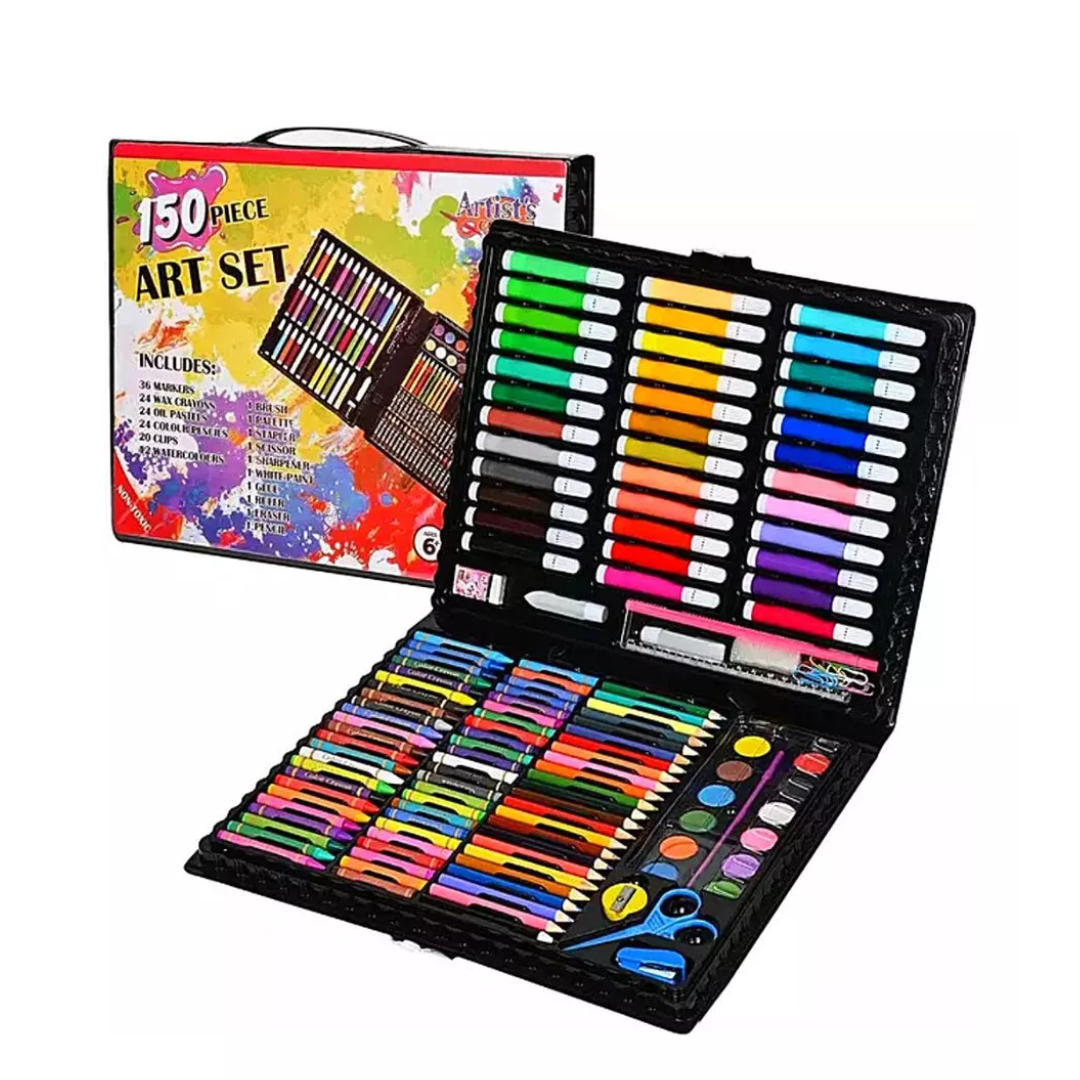 Kit De Arte Portátil: 150 Crayones De Co
